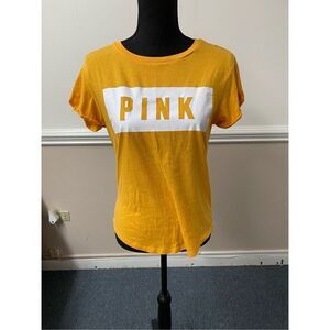 PINK Victoria’s Secret Yellow Short Sleeve Tee